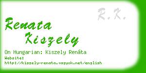 renata kiszely business card